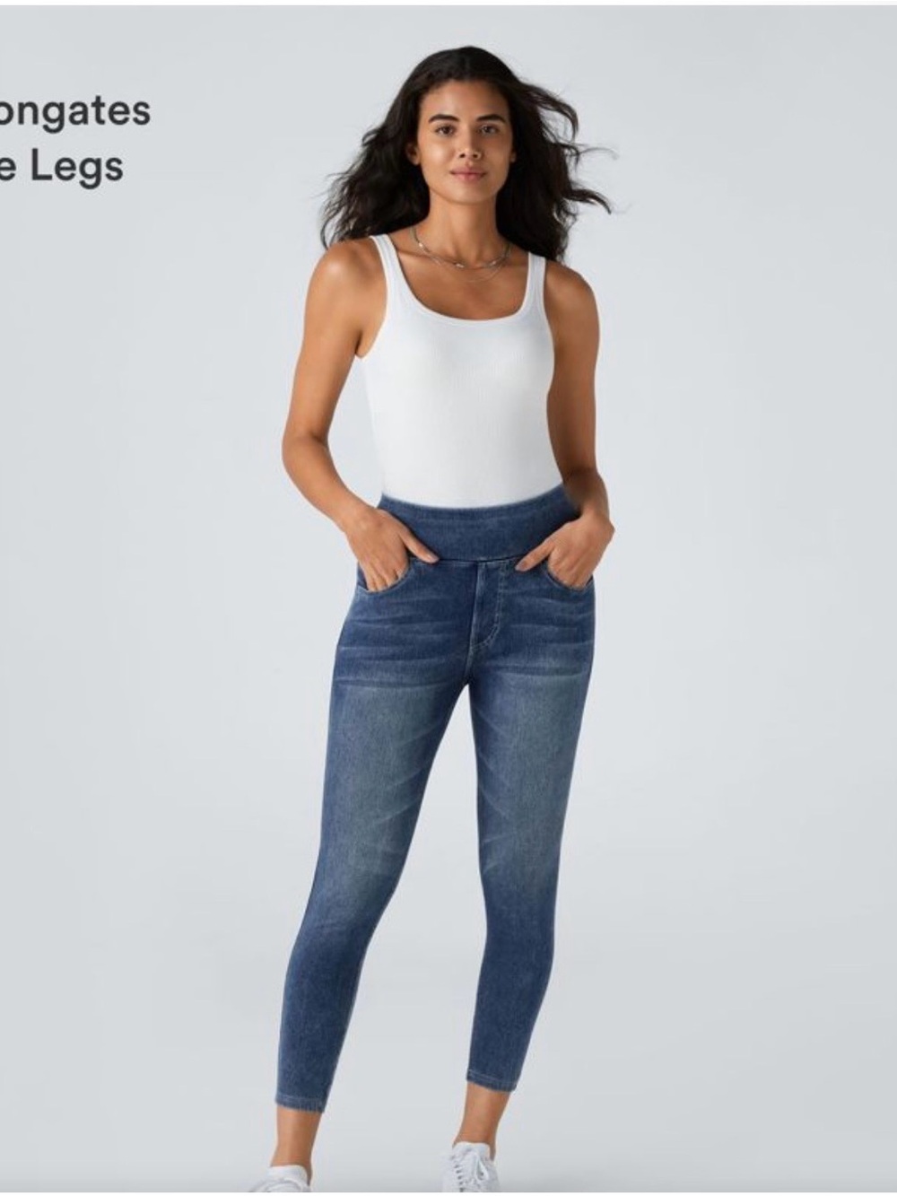 NWOT Halara Flex High Waist denim casual leggings. Size Medium